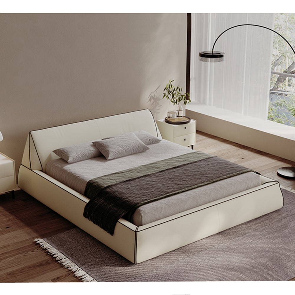 Cailean Matte Tech Cloth Modern Simple Bed Frame– CASASPACE