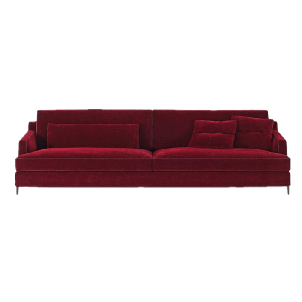 Merry Red Flannelette Sofa 3Seater Loveseat CASASPACE