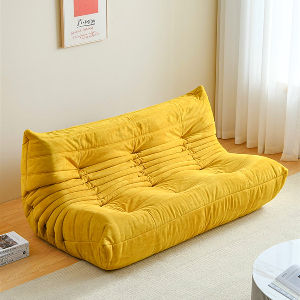 Elvira Velvet 3Seater Sofa Chair Highback Cozy Lounge Sofa CASASPACE