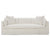 Light Gray Linen Arm Slipcovered Sofa 3 Seater Sofa with Pillows in Stock