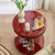 Achava Red Wood Round/Square Side Table