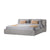 Adana Gray Suede Fabric Upholstered Modern Bed Frame King Size