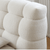 Addie White Boucle Minimalist Modern Bed Frame King Size