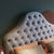 Aeko Gray Suede Fabric Shaped Headboard Vintage Bed Frame King Size