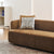 Akira Brown/Gray Velvet 3-Seater Sofa Round Arm Couch