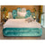 Alaula Blue Velvet Luxury High Headboard Bed Frame Queen Size