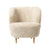 Alena White Wool Fabric Lounge Chair Modern Arm Chair