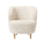 Alena White Wool Fabric Lounge Chair Modern Arm Chair