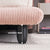 Alessi Corduroy Fabric Modern Bed Frame King Size in Pink/Gray