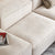 Alick Cream White Fabric 2-Seater Sofa Armless Cube Sofa