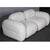 Alliance White Boucle Roud Shaped 2-Seater Module Sofa
