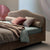 Allure Brown Velvet Curved Headboard Simple Modern Bed Frame Queen Size
