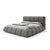 Almonzo Gray Velvet Simple Modern Upholstered Bed Frame King Size