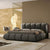 Almonzo Gray Velvet Simple Modern Upholstered Bed Frame King Size