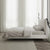 Altresha Gray Linen Fabric Minimalist Floating Bed Frame King Size