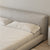 Amabilis Gray Cotton Linen Gray Fabric Contemporary Rectangular Headboard Bed Frame Queen Size