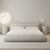 Amabilis Gray Cotton Linen Gray Fabric Contemporary Rectangular Headboard Bed Frame Queen Size