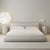 Amabilis Gray Cotton Linen Gray Fabric Contemporary Rectangular Headboard Bed Frame King Size