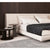 Anstice Brown Linen Fabric Wide Headboard Luxury Bed Frame Queen Size