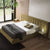 Aramina Green Velvet Wide Headboard Luxury Bed Frame King Size