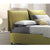 Ardent Yellow Velvet Modern Simple Bed Frame with Pillows Queen Size