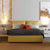 Ardent Yellow Velvet Modern Simple Bed Frame with Pillows King Size