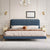 Bacca Blue Velvet Upholstered Simple Bed Frame Queen Size