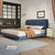 Bacca Blue Velvet Upholstered  Simple Bed Frame King Size