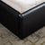 Bakarne Black Microfiber Leather Modern Simple Bed Frame Queen Size