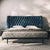 Balzo Microfiber Leather Buckle Design Luxury Bed Frame King Size in Beige/Brown/Blue