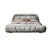 Bandit Gray Suede Fabric Upholstered  Modern Bed Frame King Size