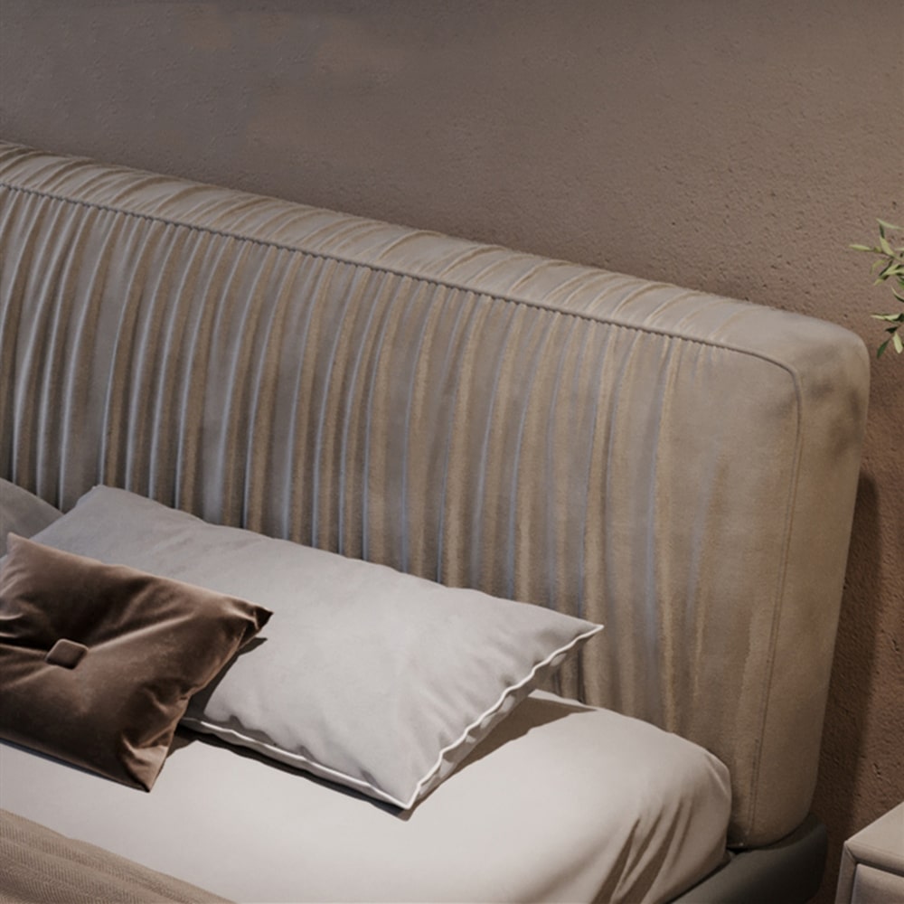 Beagan Microfiber Leather+Suede Fabric Modern Bed Frame– CASASPACE