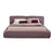 Behitha Suede Fabric Modern Simple Upholstered Bed Frame King Size