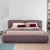 Behitha Suede Fabric Modern Simple Upholstered Bed Frame Queen Size