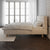 Belen White Velvet  Minimalist Bed Frame King Size