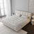Belen White Velvet  Minimalist Bed Frame King Size