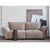 Bence White Fabric 3-Seater Sofa Adjustable Arm Modern Couch