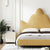 Bentlee Yellow Velvet Crown Shaped Headboard Bed Frame King Size