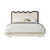 Berkeley White Linen Fabric Minimalist Bed Frame Queen Size