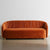 Bexley Blue/Orange Velvet Arm Sofa 3-Seater Sofa