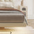 Binx Cream Velvet Buckle Design Modern Floating Bed Frame King Size