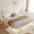 Binx Cream Velvet Buckle Design Modern Floating Bed Frame Queen Size