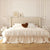 Cade Cream White Velvet Modern High Headboard Bed Frame King Size