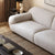 Cael White Looped Fleece 3-seater Sofa 2-Pieces Minimalist Arm Sofa