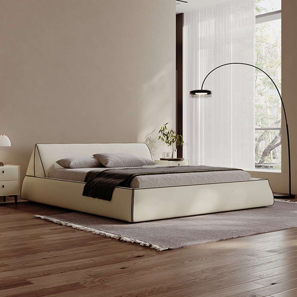 Cailean Matte Tech Cloth Modern Simple Bed Frame– CASASPACE