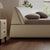 Cailean White Technical Fabric Modern Simple Bed Frame Queen Size