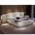 Calgary White Technical Fabric Luxury Wide Headboard Bed Frame King Size