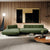 Cammie Gray Fabric Modern Armless Sofa Living Room Reception Sofa