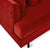 Cein Velvet 3-Seater Sofa with Pillows in Red/Green/Grey/Blue