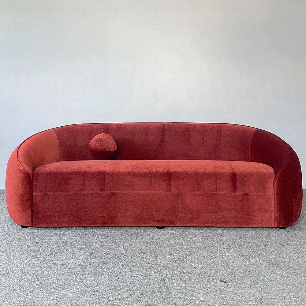 Dario Boucle 3Seater Sofa Round Shaped Upholstery Sofa CASASPACE